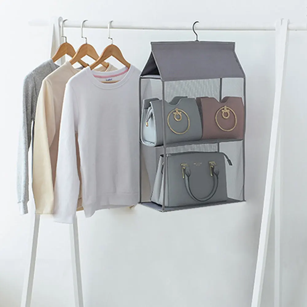 2PCS Two-layer Washable Drustproof Oxford Closet Storage Bag Wardrobe Hanging Assembled Built-in Holder With Zipper | Дом и сад