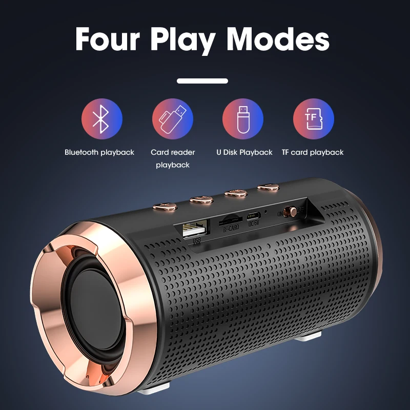 Портативная Bluetooth-Колонка s 9D водонепроницаемая IPX7 колонка с объемным