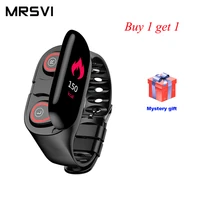 sport watch men 0 96 m1 ai smart watch with bluetooth earphone heart rate monitor smart wristband 2 in1 sport fitness bracelet