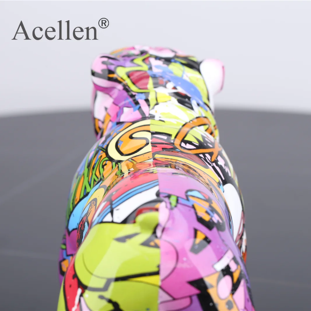 Креативные фигурки разноцветный бульдог домашний декор Современная