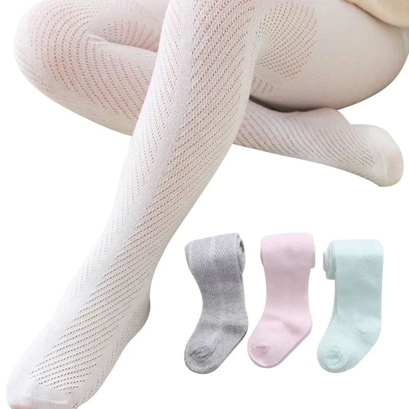 

2021 Summer Mesh White Tights Pantyhose For Baby Girl Fashion Knee Protector Toddler Girl Tights Baby Clothes Child Mesh Socks