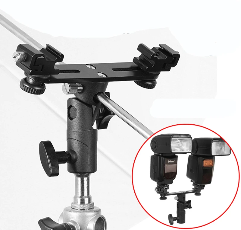 

2 держателя для зонта для холодной вспышки Горячий башмак для студийного светильник подставка кронштейн аксессуары для вспышки E T