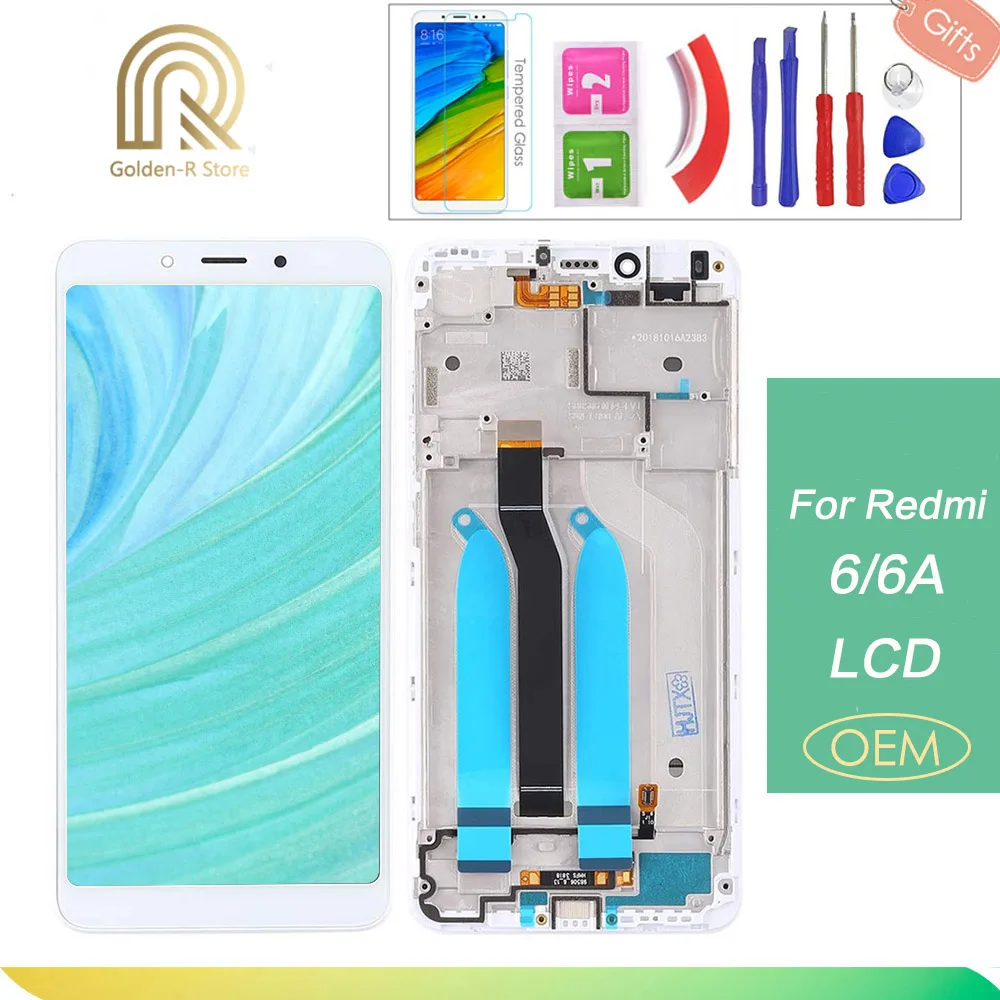 Сменный ЖК экран с рамкой для Xiaomi Redmi 6 5 45 дюйма качество AAA дигитайзер сенсорного