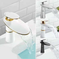 black waterfall faucet bathroom single hole basin faucet bathroom brass waterfall faucet bathroom basin mixer tap