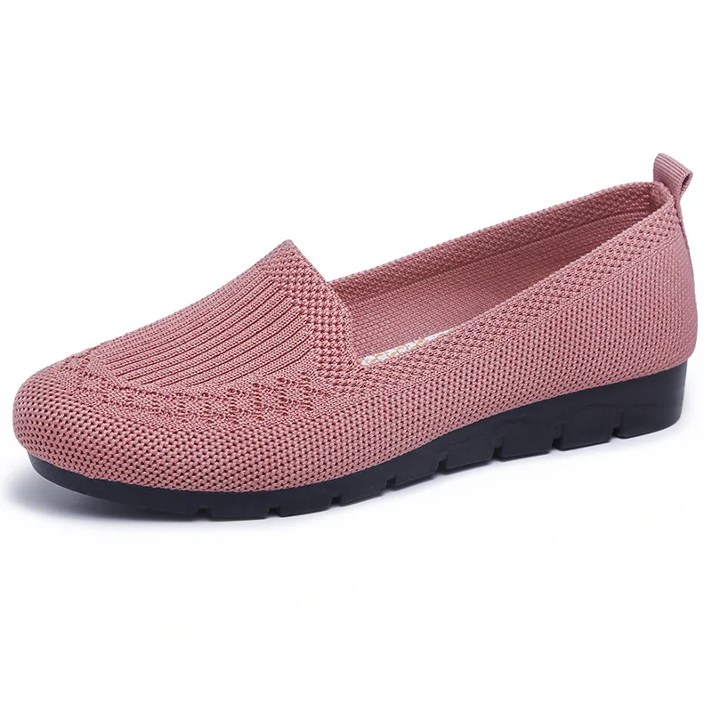 

Women's shoes 2021 new net shallow mouth flat shoes breathable casual shoes socofy mother shoes women loafers
