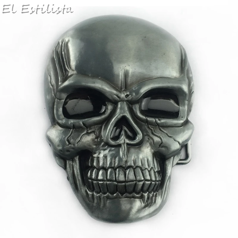 Розничная продажа металлические пряжки для ремня в стиле панк с черепом мужчин