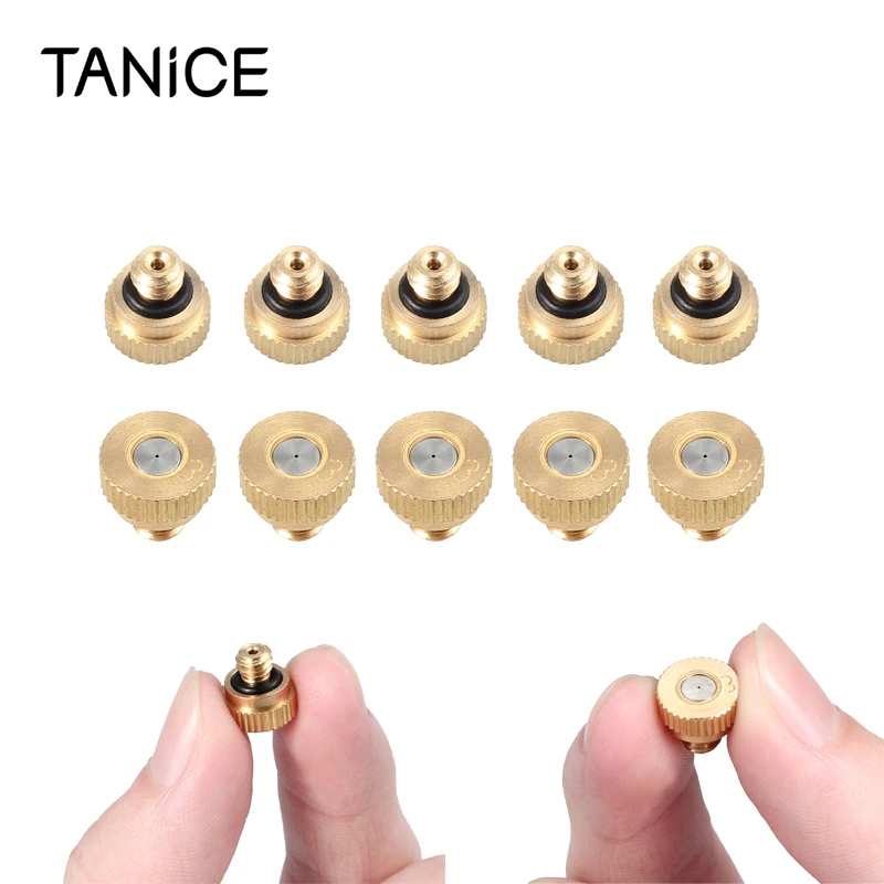 

TANiCE 30Pcs 0.012" 10/24 UNC Threads Misting Nozzles Brass Misting Nozzles For Air/Plant Humidification And Sterilization