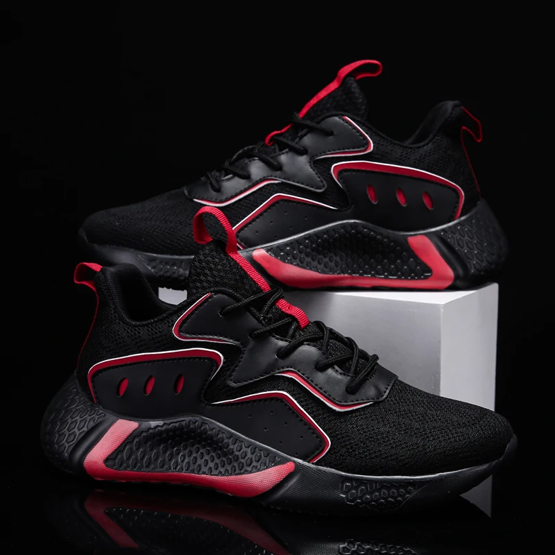 Лидер продаж 2020 года всесезонные кроссовки для бега мужские на шнуровке