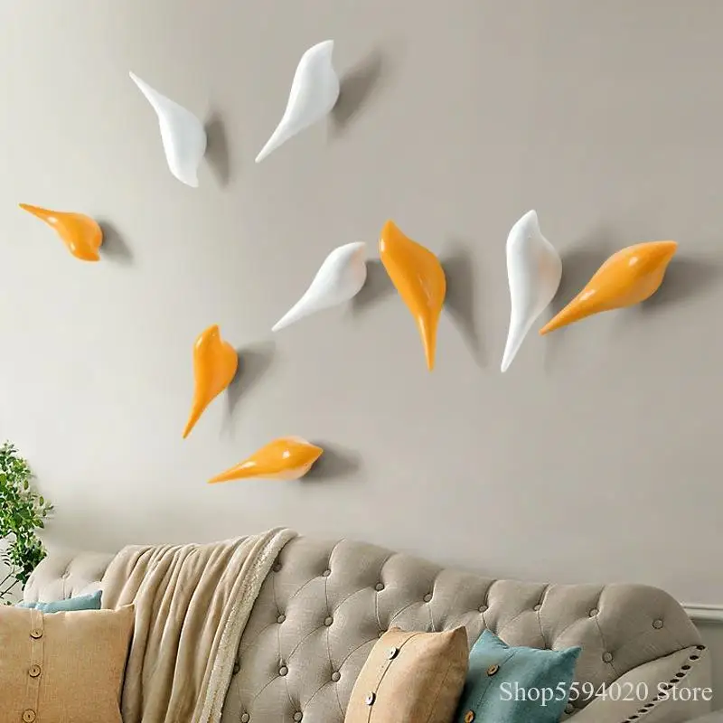 3/lot Creative Home Wall Bird Decoration Animal Hook Decor Bedroom Door Clothes Stereo Single Hanging Drop | Дом и сад