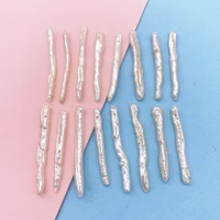 1pcs natural freshwater baroque pearl bead irregular toothpick shape designer charms for jewelry making bulk earring necklace
