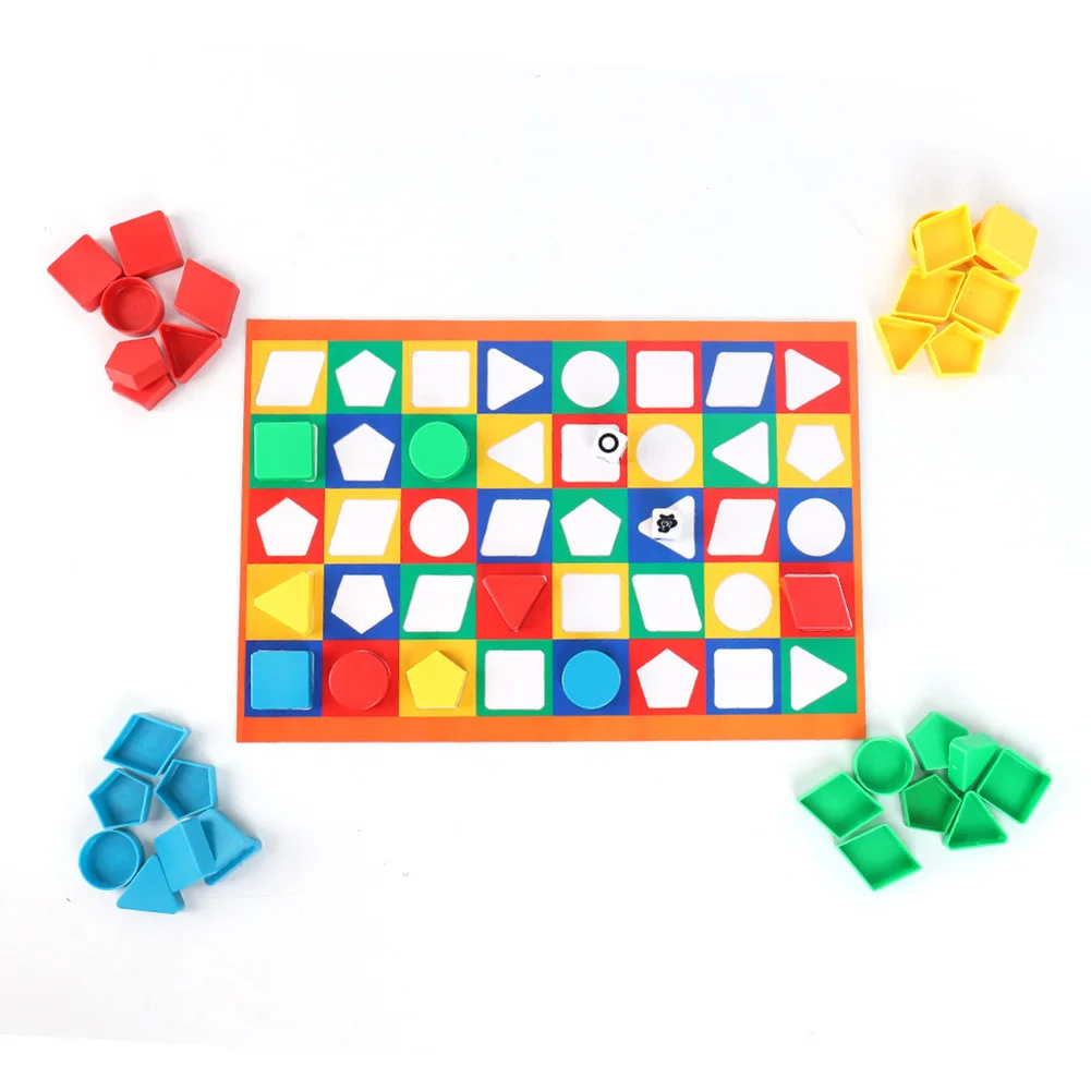 

Montessori Shape Color Geometric Chess Sorter Toy Memory Training Color Sensory Memory Chess Educational Toy Sorter For Kids