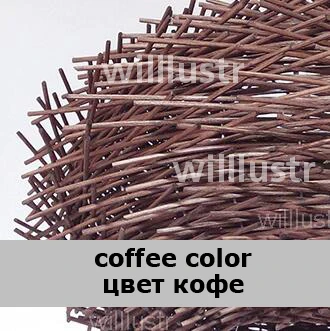 coffee color Подвесной светильник в виде птичьего гнезда, Плетеный Деревянный светильник в скандинавском стиле из ротанга ручной работы для отеля, ресторана, кафе, гостиной, столовой, подвесной светильник ing - Цвет корпуса: coffee color