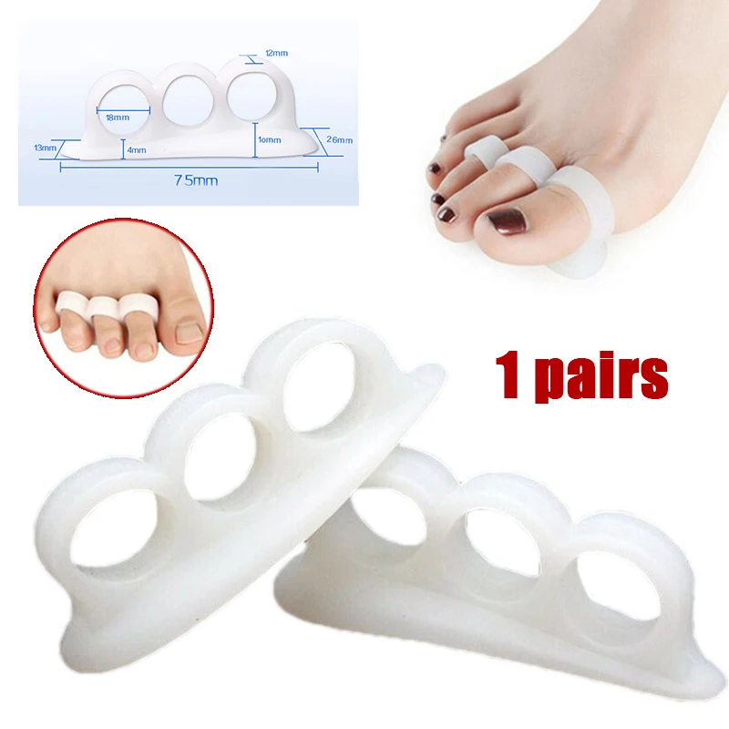 2x многоразовые предотвратить вальгус палец ноги Сепаратор Выпрямитель