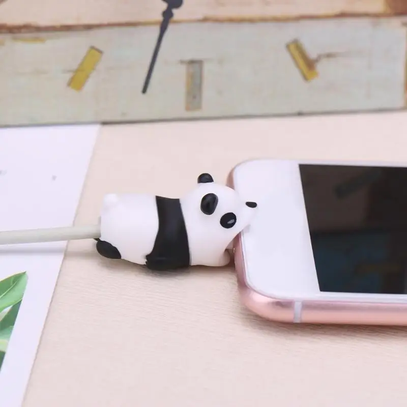 1 шт мини животных защитный кабель шнур провод мультфильм защиты силиконовый