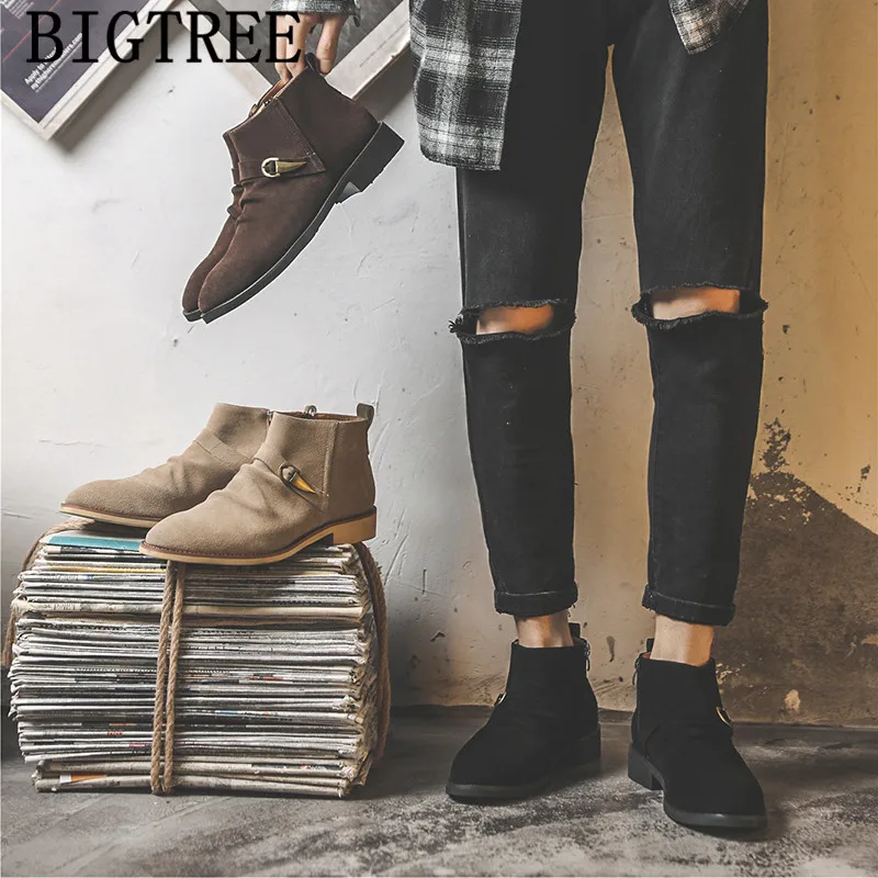 Ботильоны Мужские зимние ботинки Мужская зимняя обувь Ботинки-дезерты Zapatos De Hombre