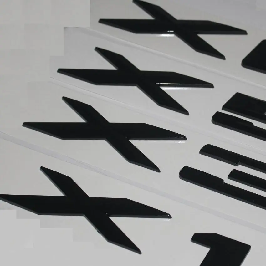 Глянцевый черный АБС цифры буквы слова значок багажника автомобиля эмблема