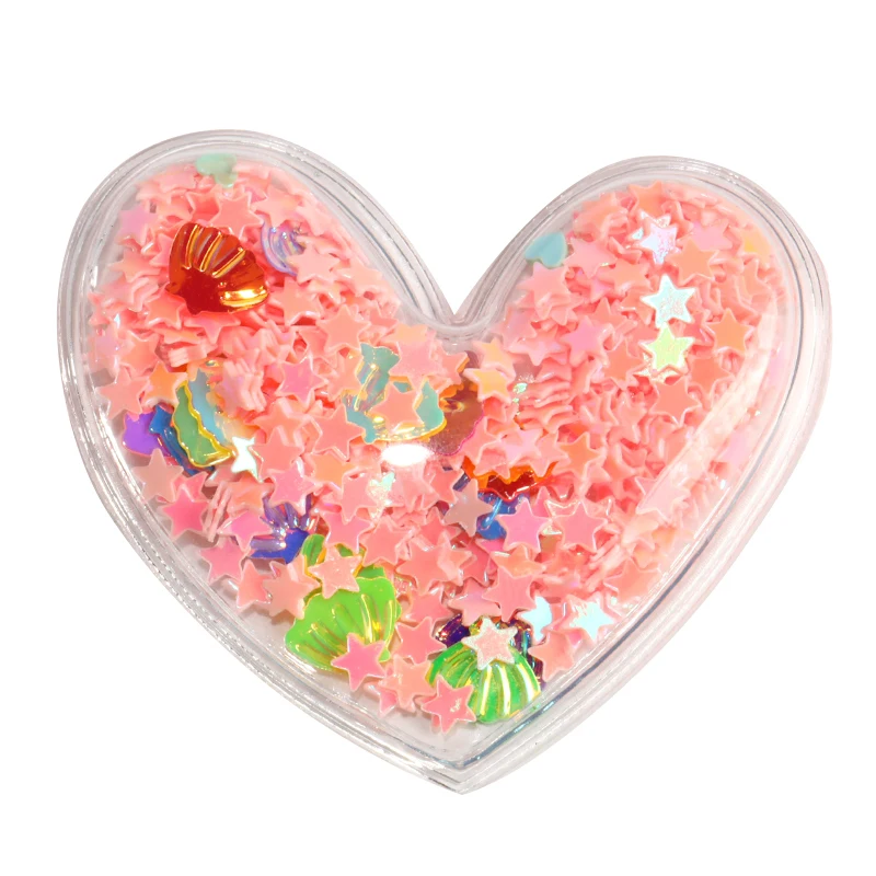 14 шт./компл. прозрачные звездочки с блестками в виде сердечек аппликации DIY