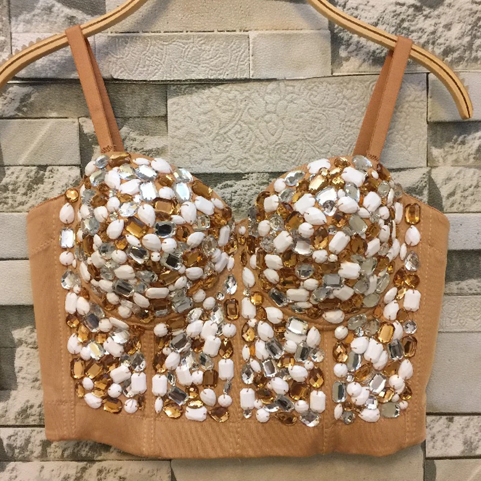 

Новинка 2020, уникальное бюстье с бусинами, женское нижнее белье, сексуальный бюстгальтер для ночного клуба, женский бюстгальтер, укороченный...