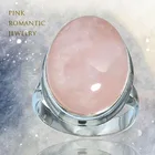 Кольцо с розовым драгоценным камнем, изысканное романтическое ювелирное изделие, банкетное вечерние шение для жены, День святого Валентина