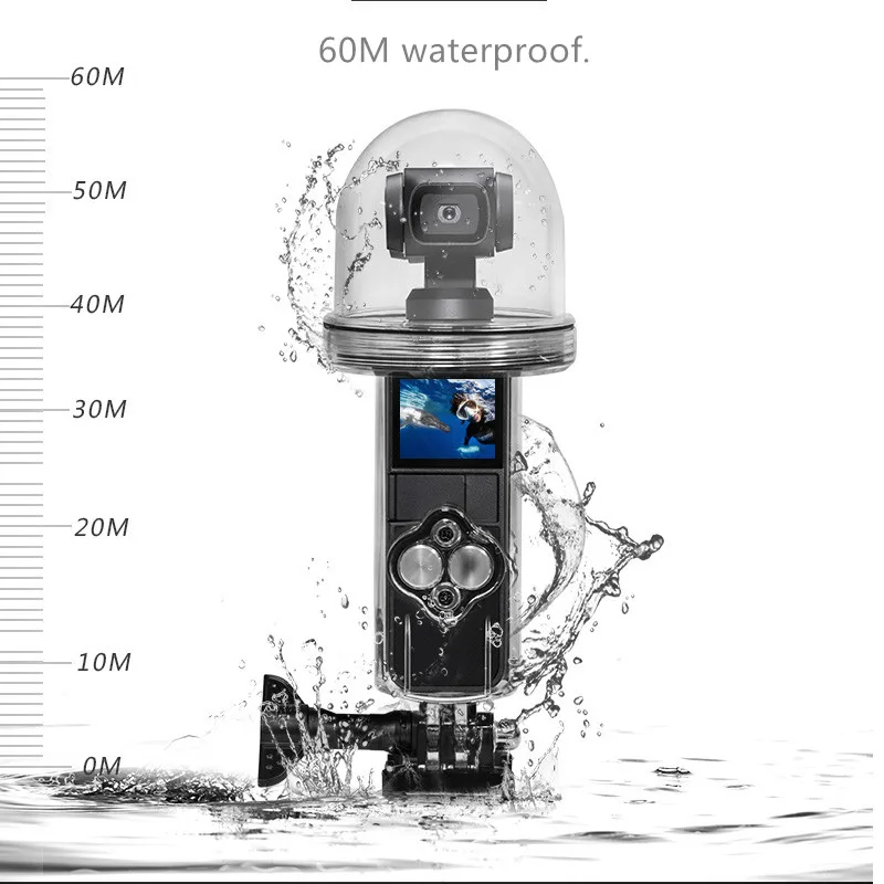 60 м водонепроницаемый чехол для Dji Osmo Pocket защитный дайвинга + плавающий монопод