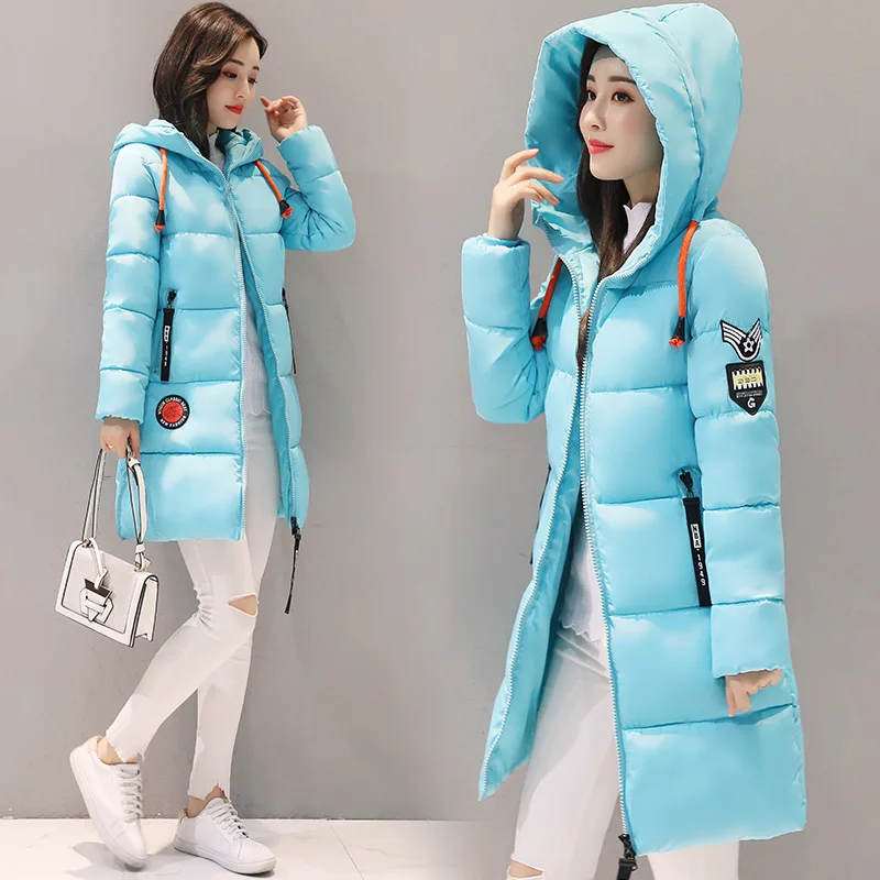 

New Winter Jacket Women Hooded Warm Cotton Padded Coat female Long parka Womens Casual Wadded Jackets manteau femme hiver