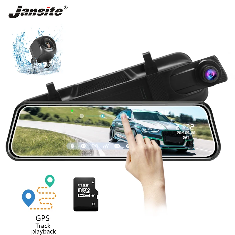 Jansite 10 дюймовая шпилька для потоковой передачи зеркало Видеорегистраторы