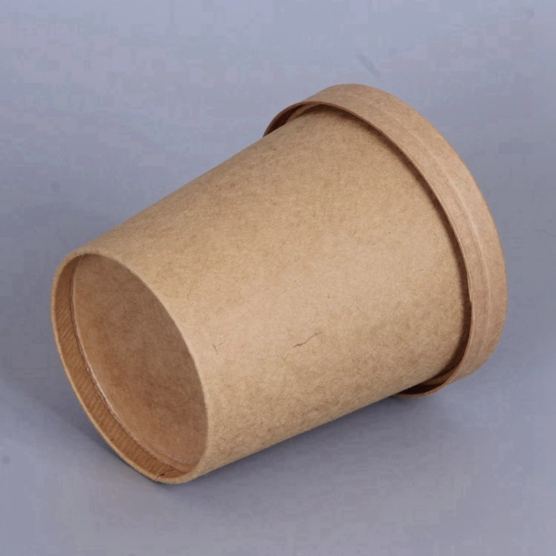 500 шт Одноразовые Стаканчики из крафт бумаги одноразовые стаканчики с крышкой