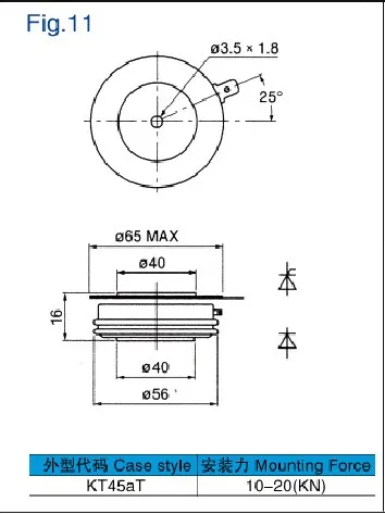 

Silicon Controlled Rectifier KP500A1600V KP500A KP500A-16 Thin Convex