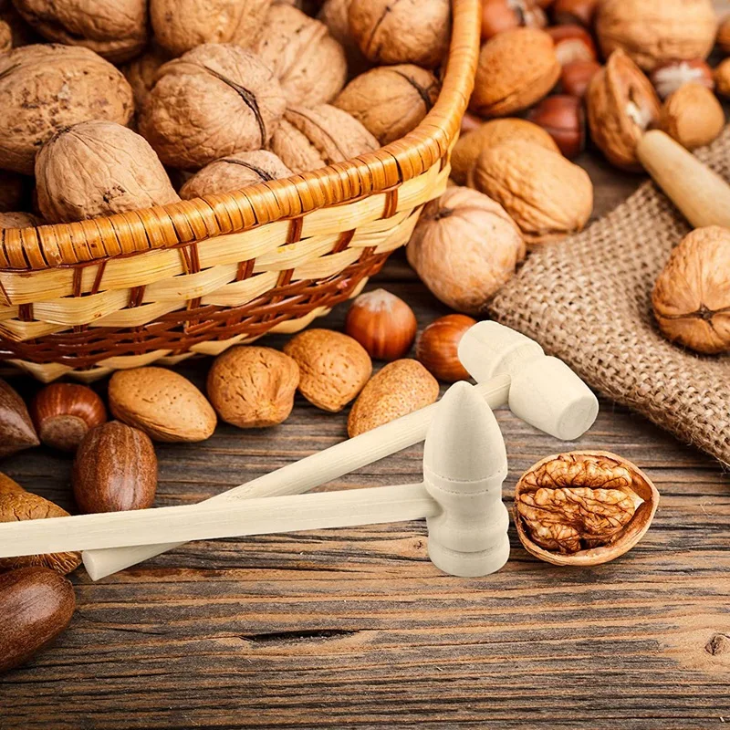 

20 Pcs Mini Wooden Hammers Crab Lobster Mallets Hardwood Mallet Pounding Toy Shellfish Hammer Seafood Hammer Chocolate