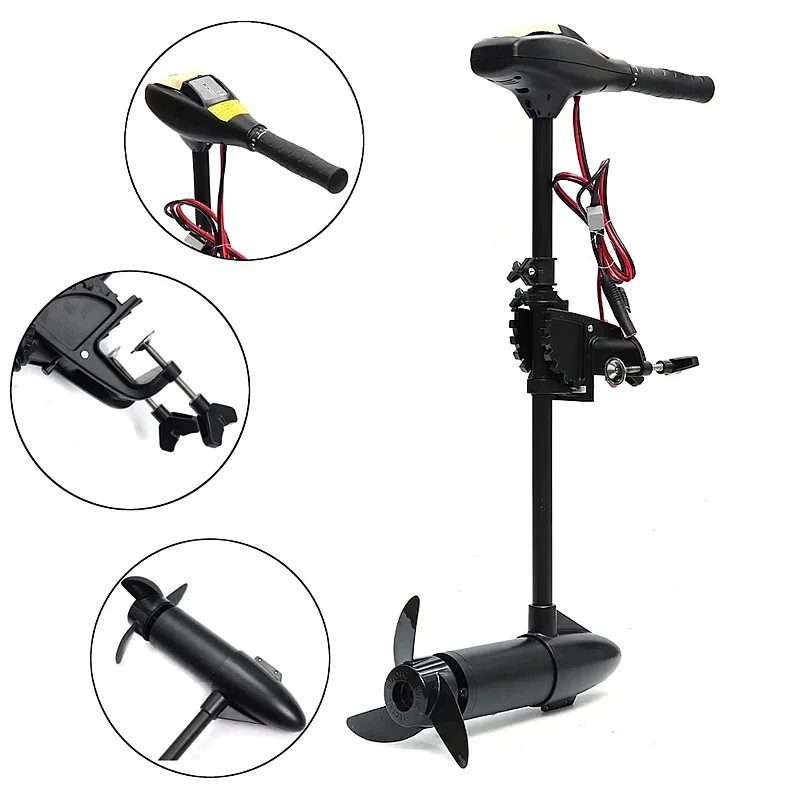

Lighten Up18LBS 144W 4km Marine 18LBS 12V Inflatable Boat Electric Trolling Motor Engine Fishing Kayak Engine Outboard Motor