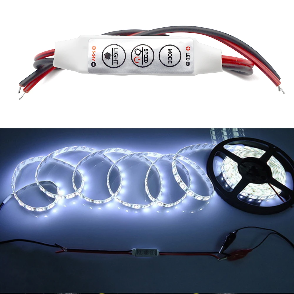 RGB светодиодные лампы 24 клавиши 44 ИК контроллер дистанционный диммер вход DC 12 В 3 5A