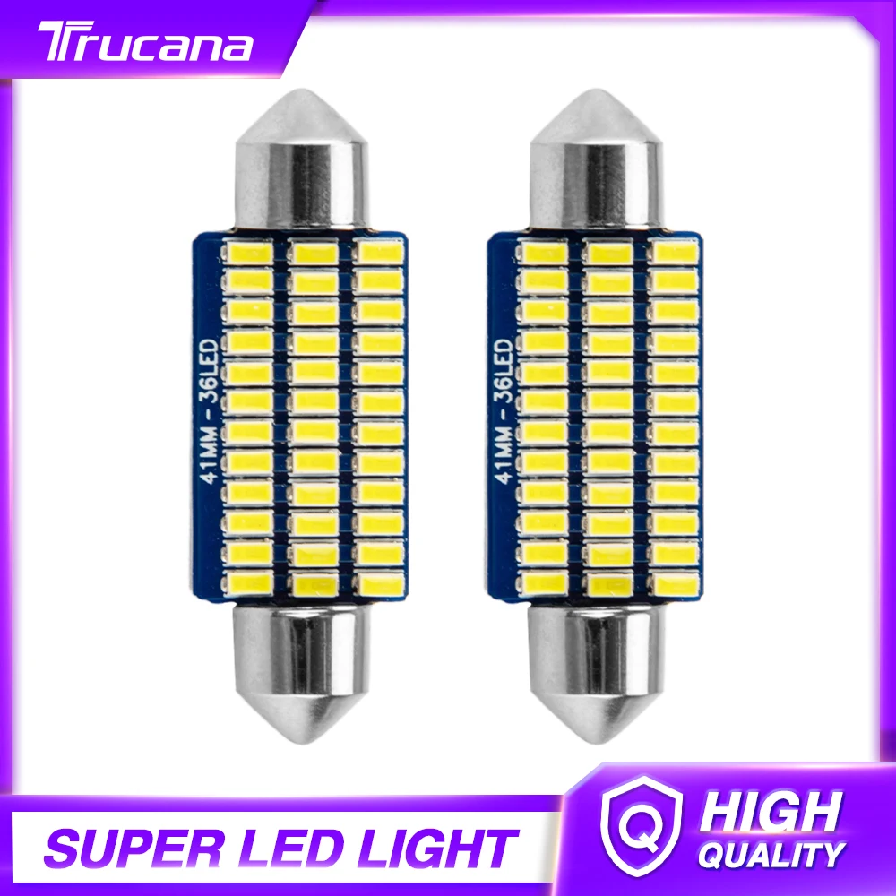 

Светодиодная Автомобильная гирлянда с куполом, 2 шт., 41 мм, C5W, C10W, 12 В, 3014 к