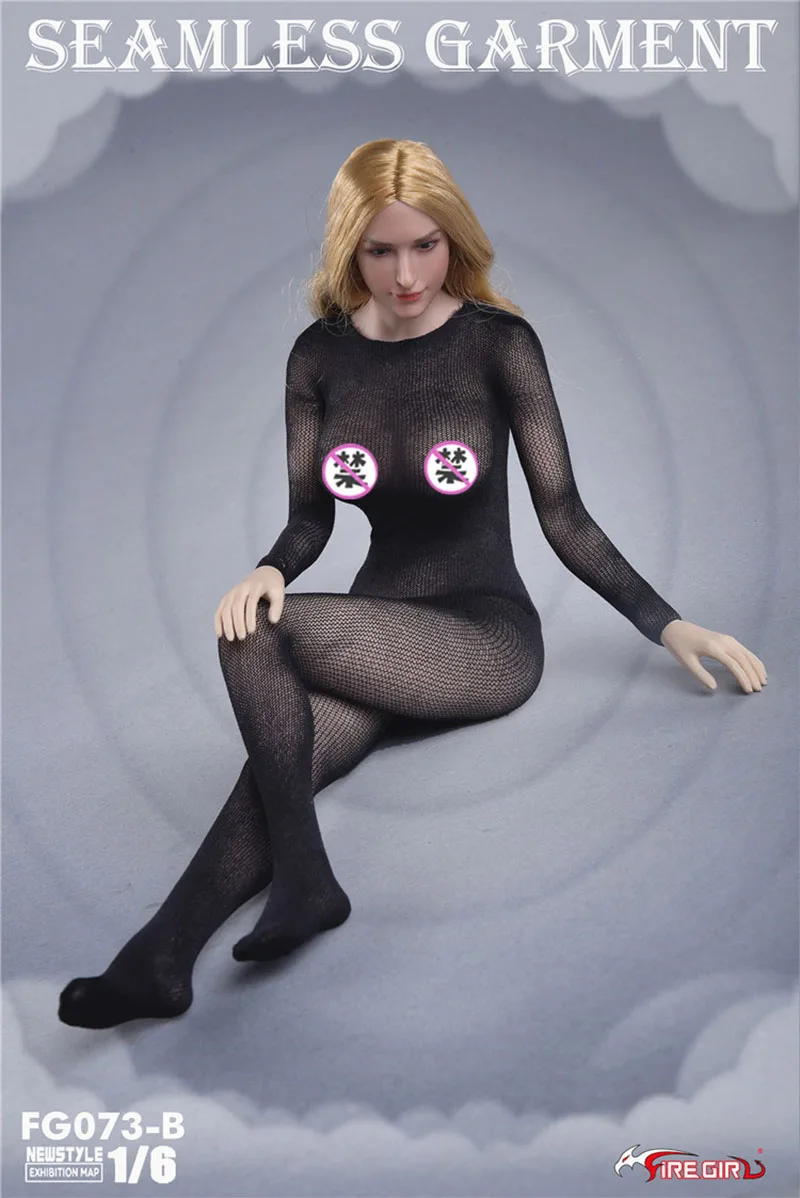 

FG073 1/6 Female Seamless One-piece Stockings Soldier Socks Clothes Fit 12'' Action Figure Body