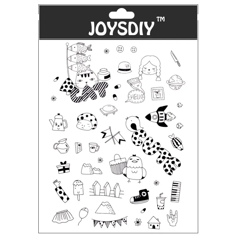 

Animals and rockets News Scrapbook photo cards account rubber stamp clear stamp transparent stamp Handmade card stamp