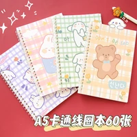 cute cartoon a5 spiral notebook 60sheets kawaii bunny bear daily weekly planner note book time organizer school supplies notepad