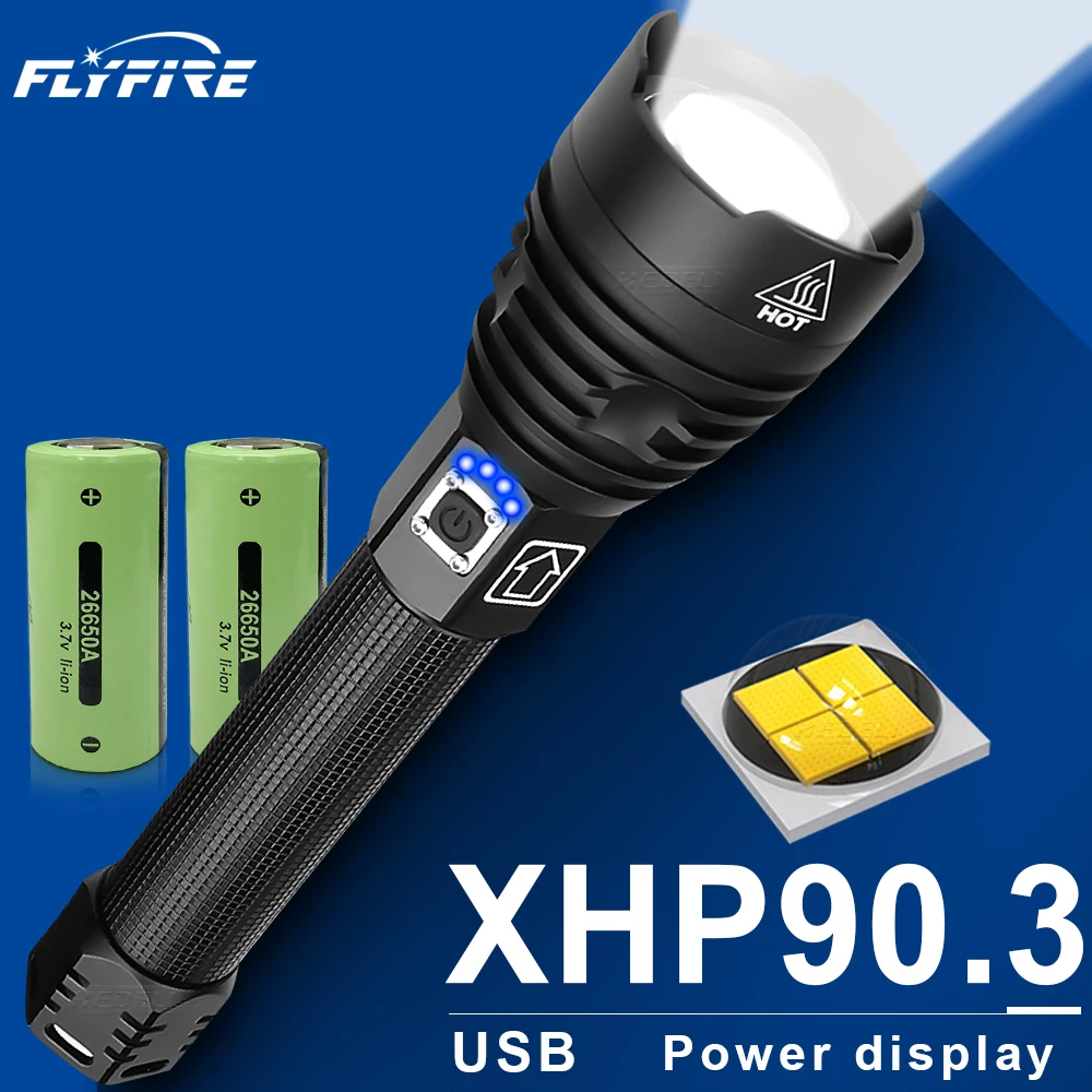 Светодиодная вспышка светильник 18650 с большим количеством люменов на xhp90.3 самая