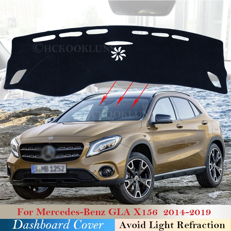 

Dashboard Cover Protective Pad for Mercedes Benz GLA X156 2014~2019 Car Accessories Carpet GLA180 GLA200 GLA220 250 220 220d AMG