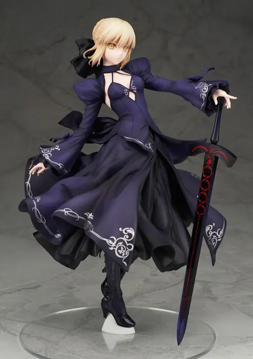 26 см из аниме Fate Zero Stay Night черные вечерние платье сабля Arturia Pendrag экшен-фигурок