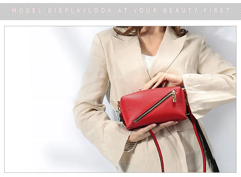 Brand crossbody bags for women Fashion Small Square Bag Genuine Leather bags women Zipper shoulder messenger bag sac main femme