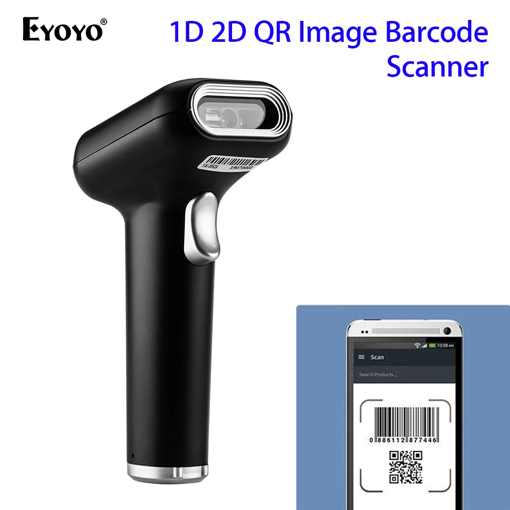 Сканер штрих кода Eyoyo проводной USB сканер QR/1D/2D быстрая скорость gs1 PDF417 Code39 QR Plug and