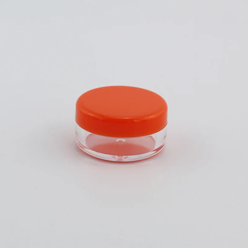 3g Round Orange 12 шт пустые для небольших банок многоразовые мини пластиковые бутылки Косметическая банка, контейнер маленькая круглая бутылка маленькая банка для крема твердые духи - Цвет: 3g Round Orange