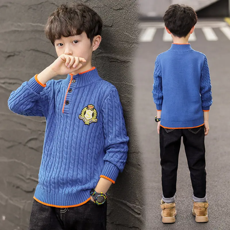 2020 новый осенний Детский свитер для подростков одежда мальчиков Модный