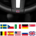 10 шт., автомобильные наклейки с флагом Таиланда, Бразилии, России, испании