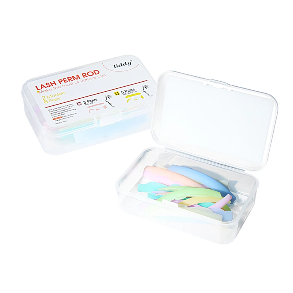 

Eyelash Perming Pad Silicone Eyelashes Perming Curler Colorful Lashes Lifting Rods Reusable Lash Lift Shield Pads 8 Pairs