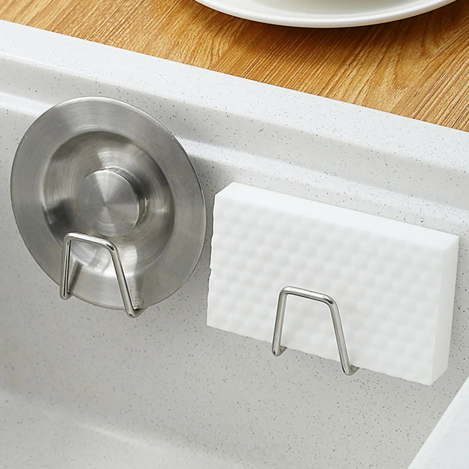 Настенный сливной стеллаж для губки из нержавеющей стали U-образный держатель с