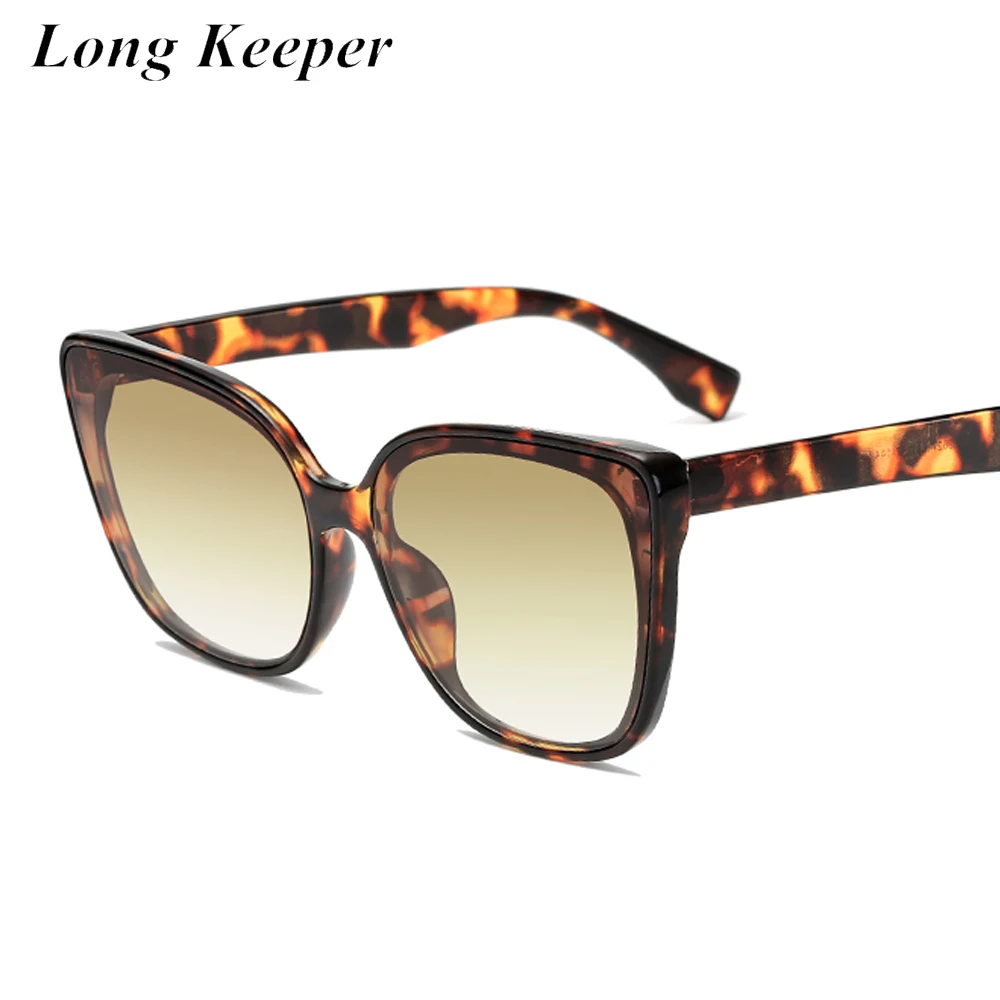 

LongKeeper Oversized Cat Eye Sunglasses Women Luxury Leopard Gradient Sun Glasses Ladies Vintage Shades lentes de sol mujer