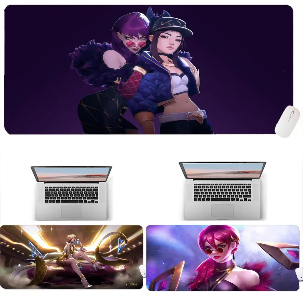 

Evelynn League Of Legends Kawaii Mouse Carpet Mats Desk Accessories Pc LOL Anime Mouse Pad Gamer Laptop 900X400 Large Xxl Gaming