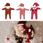 Рождественская одежда реквизит для фотосъемки новорожденных детей аксессуары для детей мальчиков девочек костюм для фотосъемки