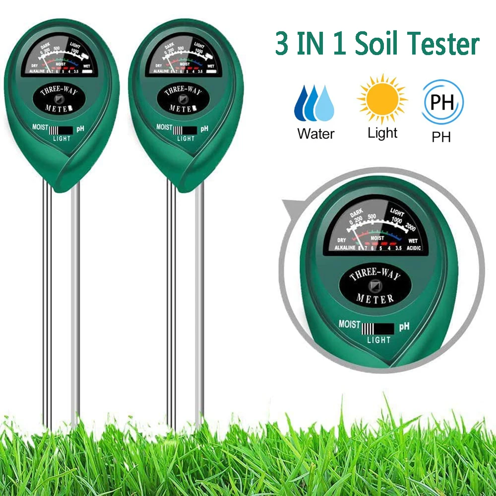 3 в 1 измеритель влажности почвы с тестером светильник ности/PH для овощей сада