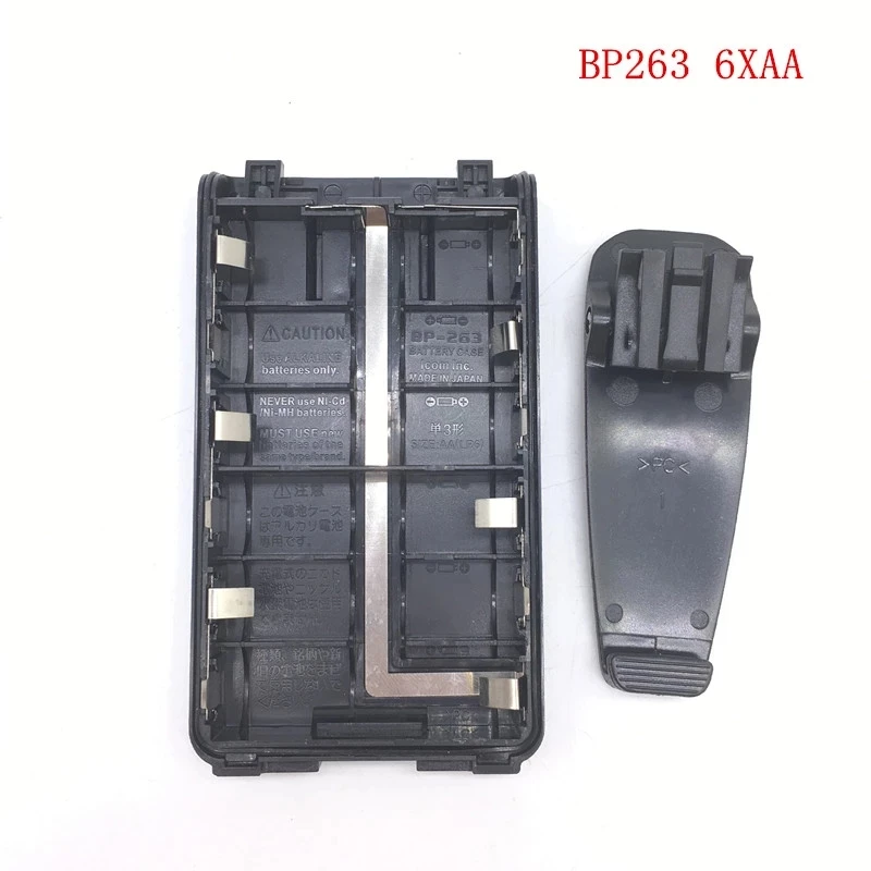 BP263 6xAA батарея чехол/коробка для Icom IC V80/V80E IC-T70A/70E IC-F27SR,F3103D,F4103D,F4102D,F3001 и т. д. wakie рации с зажимом для крепления к поясному ремню